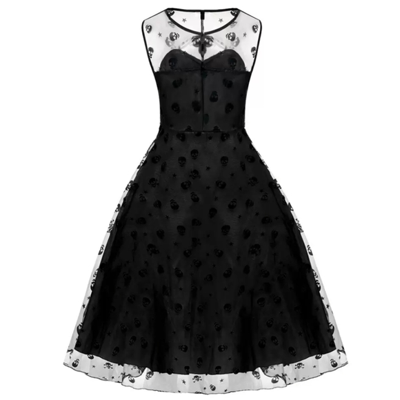 Acevog Dresses & Skirts - NWT Gothic Skull Mesh Dress